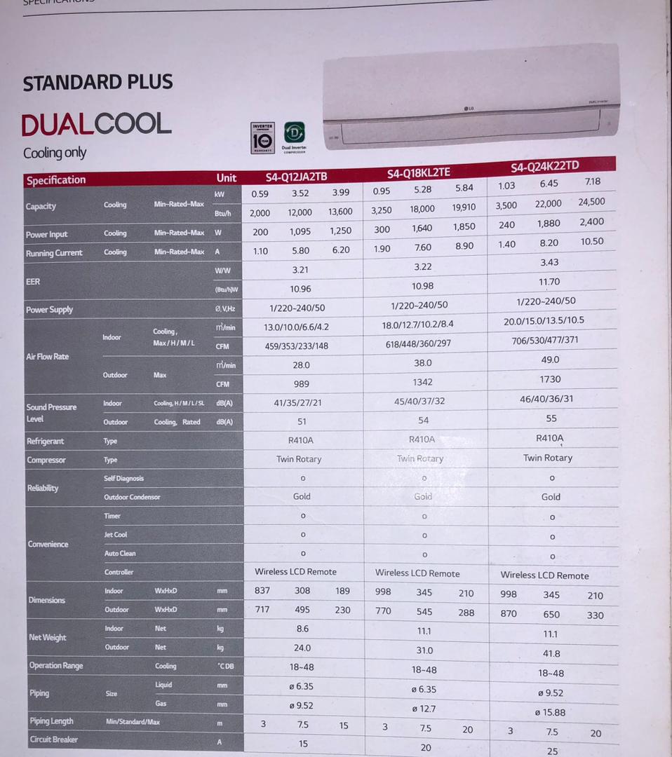 Spec sheet 1