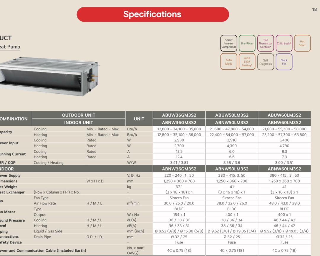 Spec sheet 1